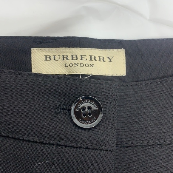 WOMEN’S Burberry London Black Dress Pants Unfinished cuff 39” waist - Picture 10 of 15